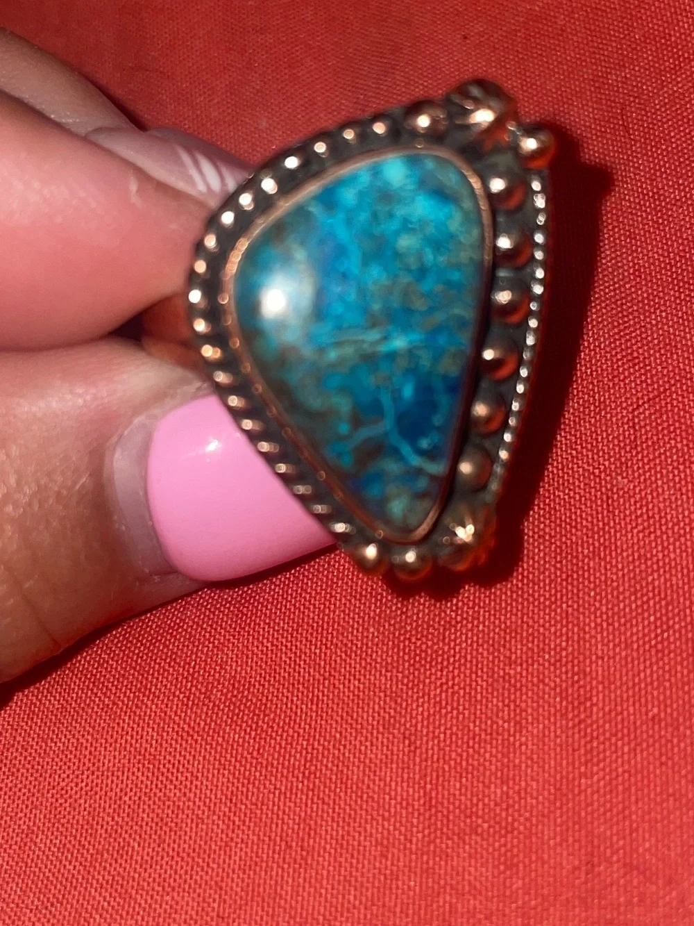 New womens adjustable copper ring